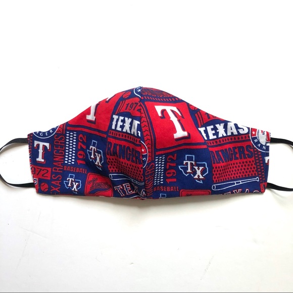 2/$15 Reversible Face Mask Texas Rangers Baseball - Picture 2 of 6